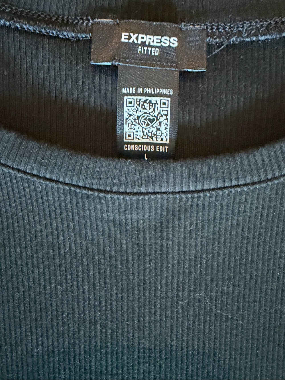 Express Essential Ribbed Crewneck Tee - Picture 7 of 7